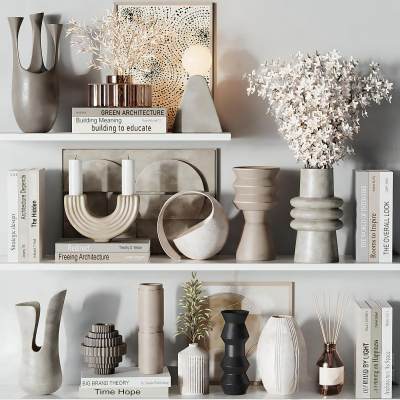 侘寂书籍花瓶饰品摆件-01